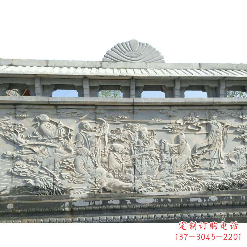 徐州八仙寺庙浮雕墙画