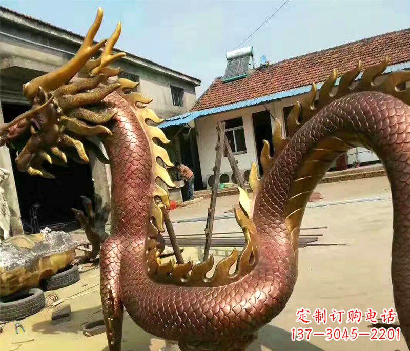 徐州霸气长龙铜雕