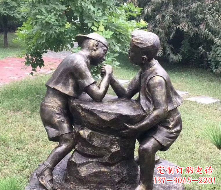 徐州掰手腕儿童雕塑