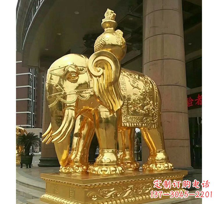 徐州宝瓶大象铜雕