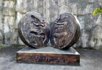 徐州“盘古开天”铜雕景观雕塑