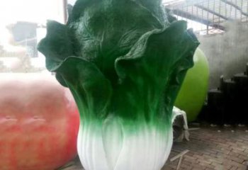 徐州玻璃钢招财植物白菜雕塑