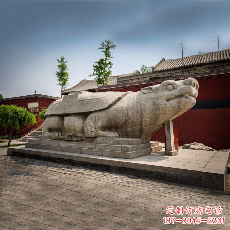 徐州赑屃身上有佛的雕塑-寺庙景点广场神兽动物雕塑