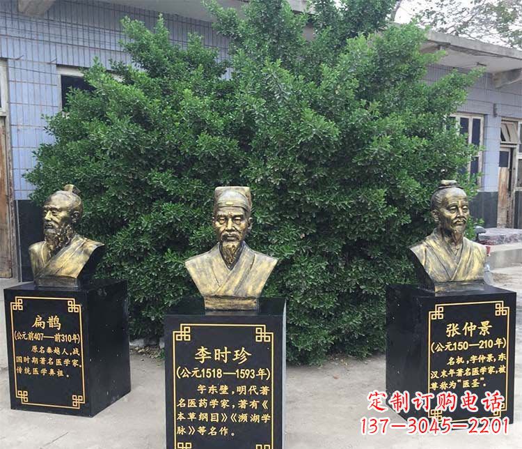 徐州扁鹊李时珍张仲景胸像古代人物铜雕