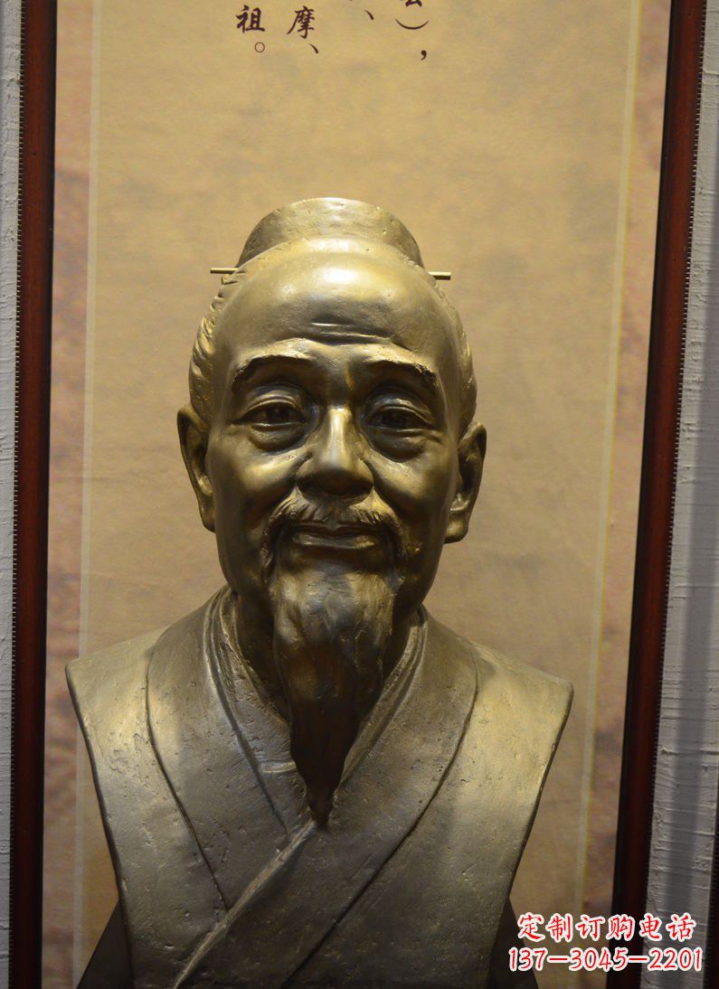 徐州扁鹊胸像古代医学家铜雕