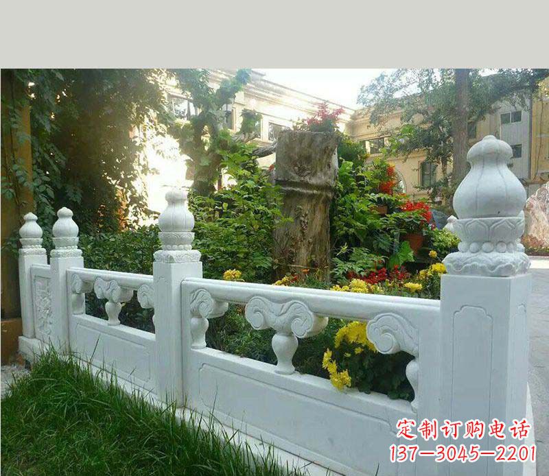 徐州别墅汉白玉栏板景观石雕