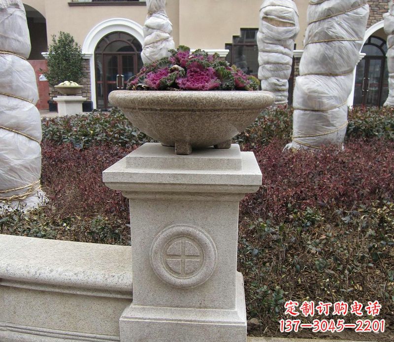 徐州精美大理石花盆,给你的家居添彩