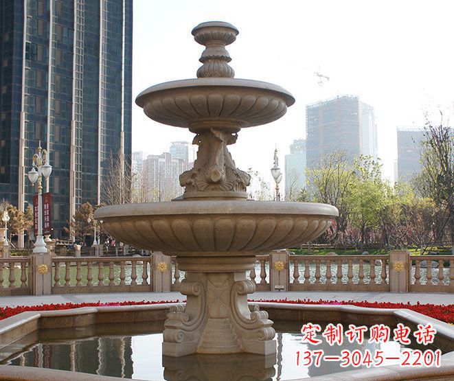 徐州别墅景观大型喷泉石雕