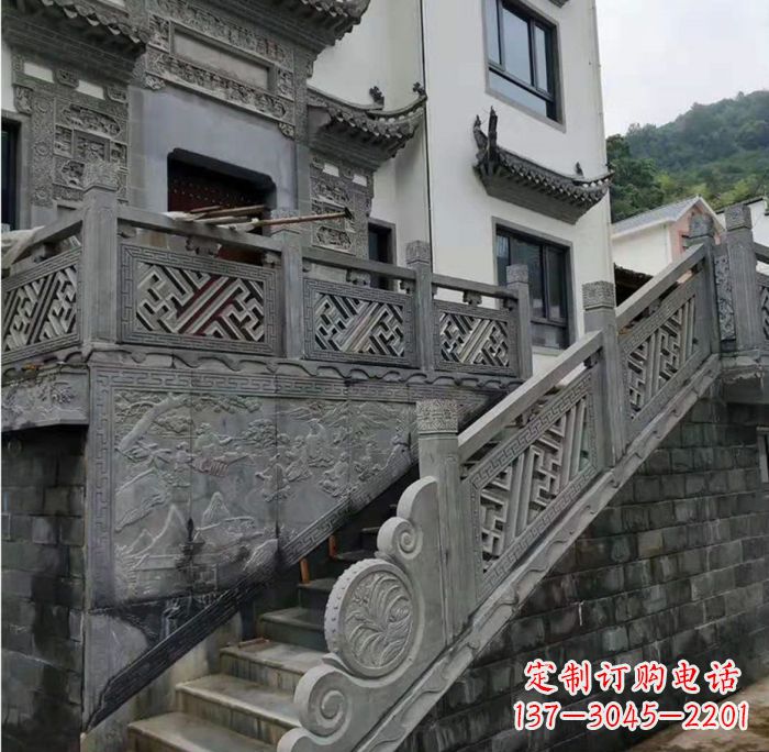徐州别墅景观仿古石雕栏板_2
