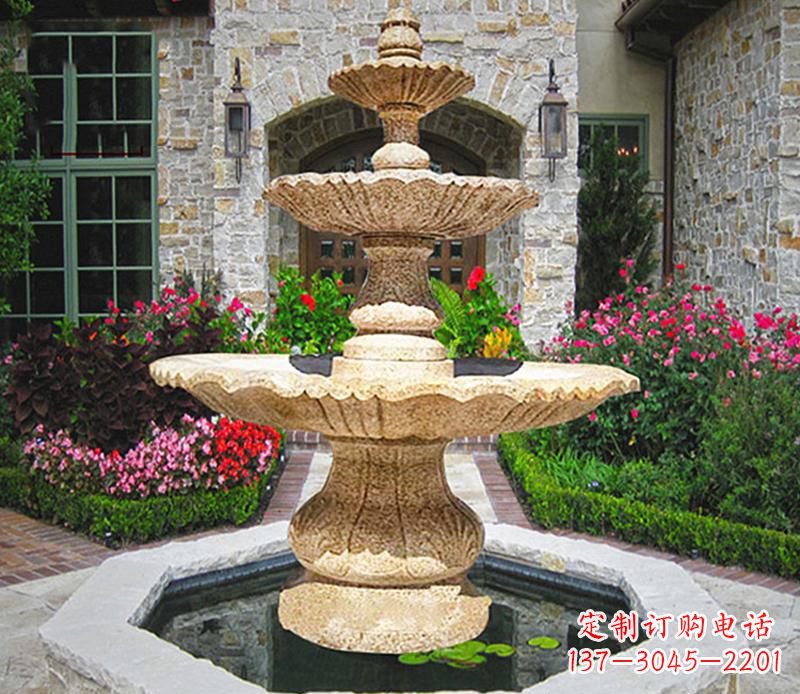徐州别墅石雕喷泉 (2)