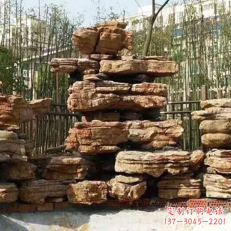 徐州别墅庭院千层石奇石假山
