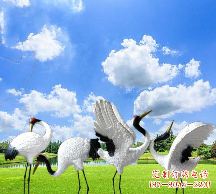 徐州玻璃钢丹顶鹤雕塑——一件艺术精品