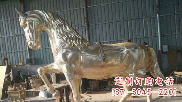 徐州玻璃钢仿铜马公园动物雕塑