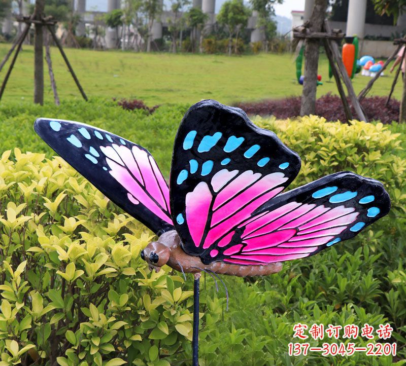 徐州玻璃钢仿真蝴蝶动物雕塑