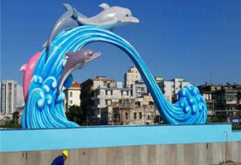 徐州玻璃钢大型海豚雕塑游泳馆游乐场的精彩缤纷