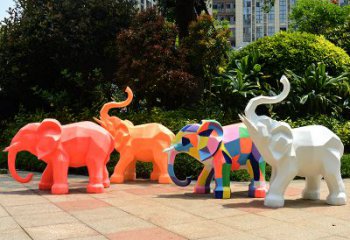 徐州金色大象雕塑活跃的商场游乐场