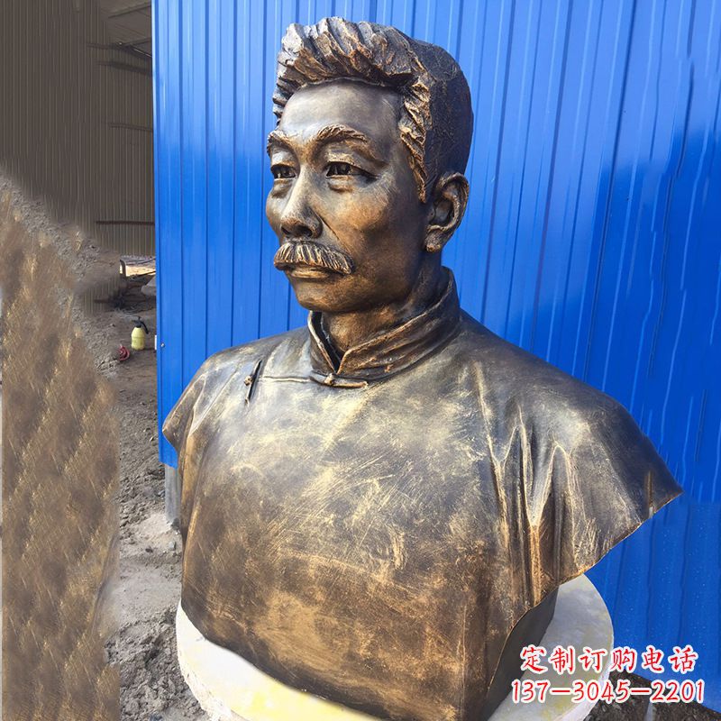 徐州玻璃钢名人头像鲁迅先生