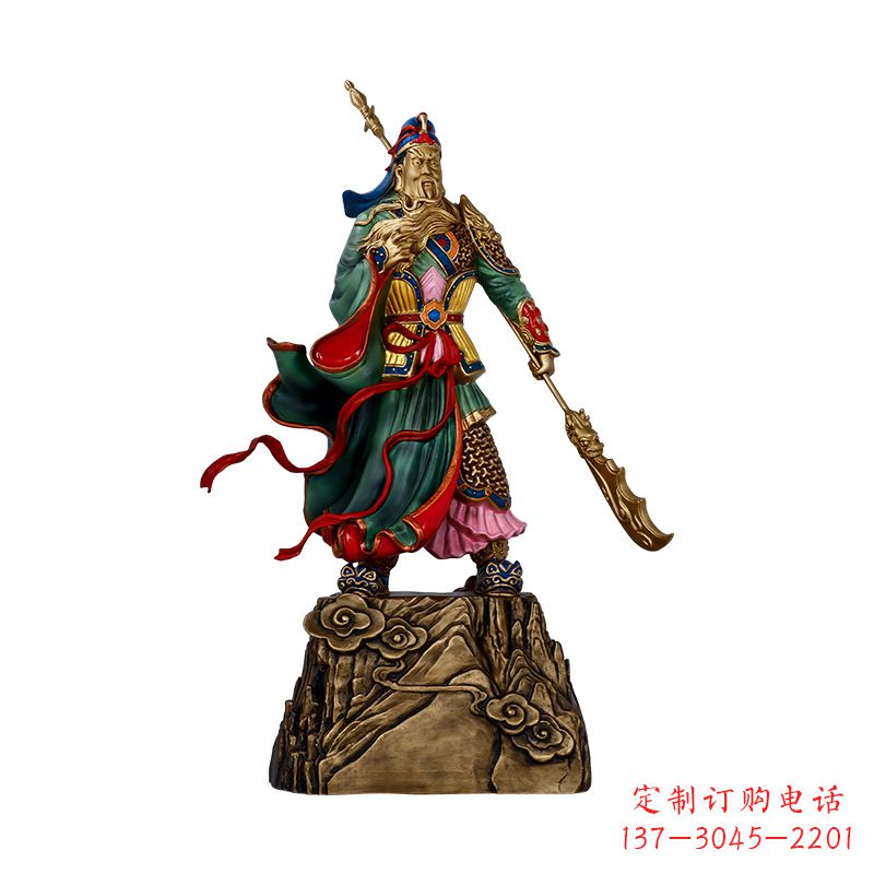 徐州玻璃钢武财神关羽雕塑