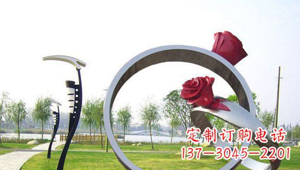 徐州不锈钢爱情戒指雕塑