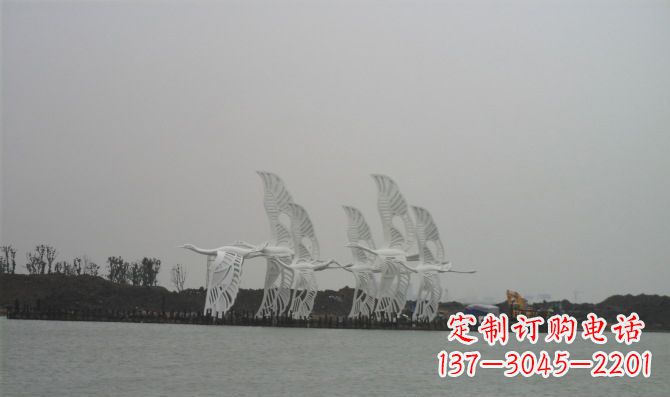 徐州不锈钢白鹭动物雕塑