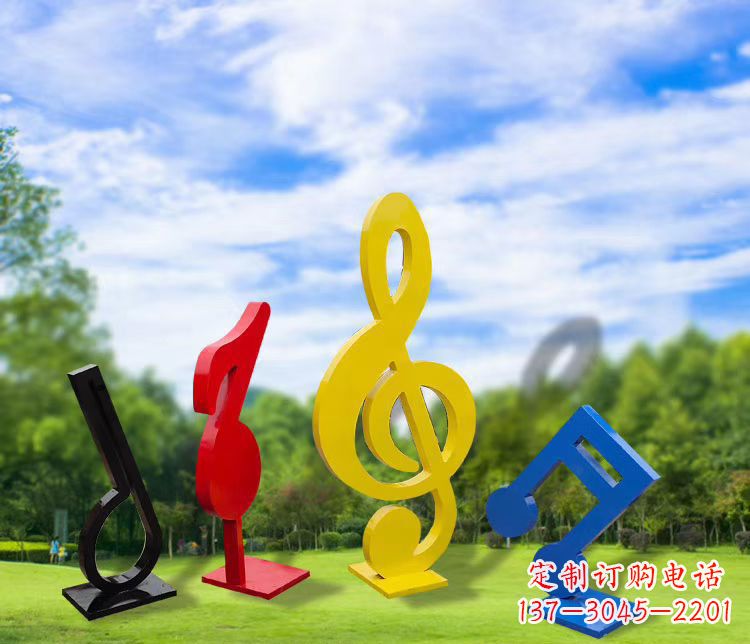 徐州不锈钢彩绘音符雕塑