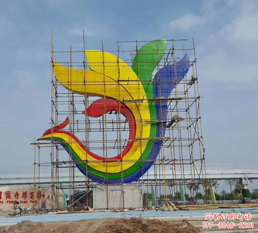 徐州不锈钢彩色凤凰雕塑1