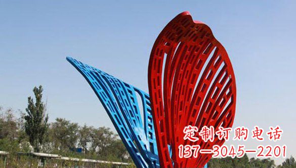 徐州不锈钢彩色蝴蝶抽象雕塑