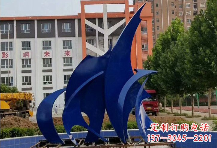 徐州不锈钢抽象船帆雕塑