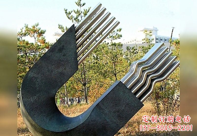 徐州不锈钢抽象磁铁雕塑