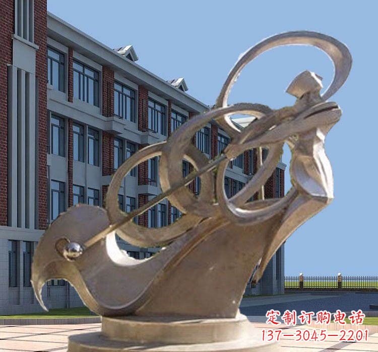 徐州不锈钢抽象打高尔夫球人物雕塑