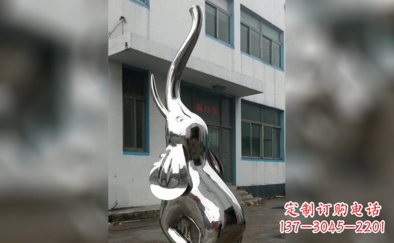 徐州不锈钢抽象大象雕塑