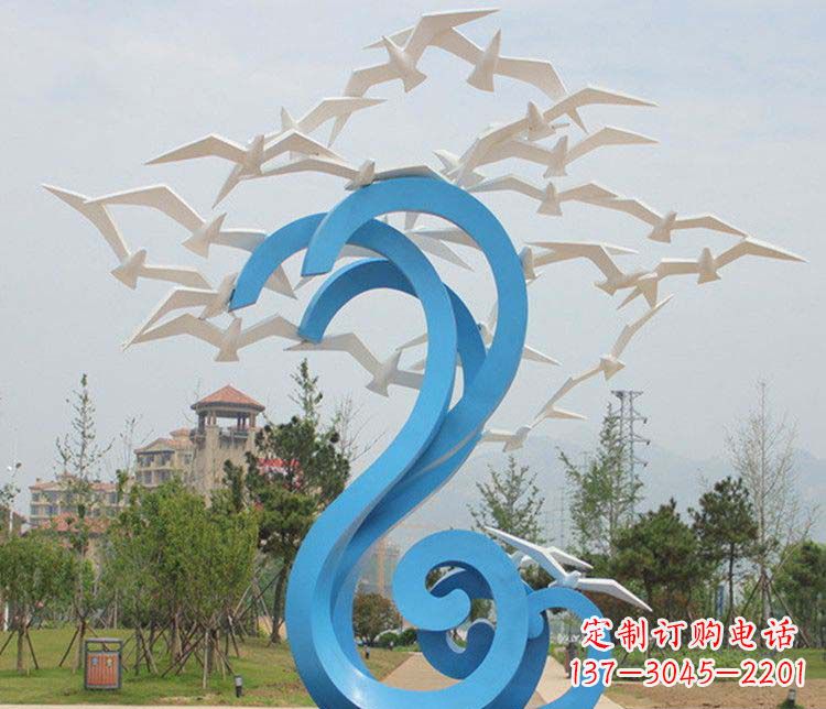 徐州不锈钢抽象大雁雕塑1