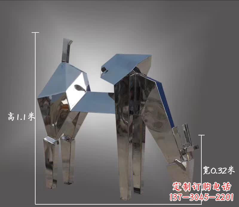 徐州不锈钢抽象动物鹿雕塑