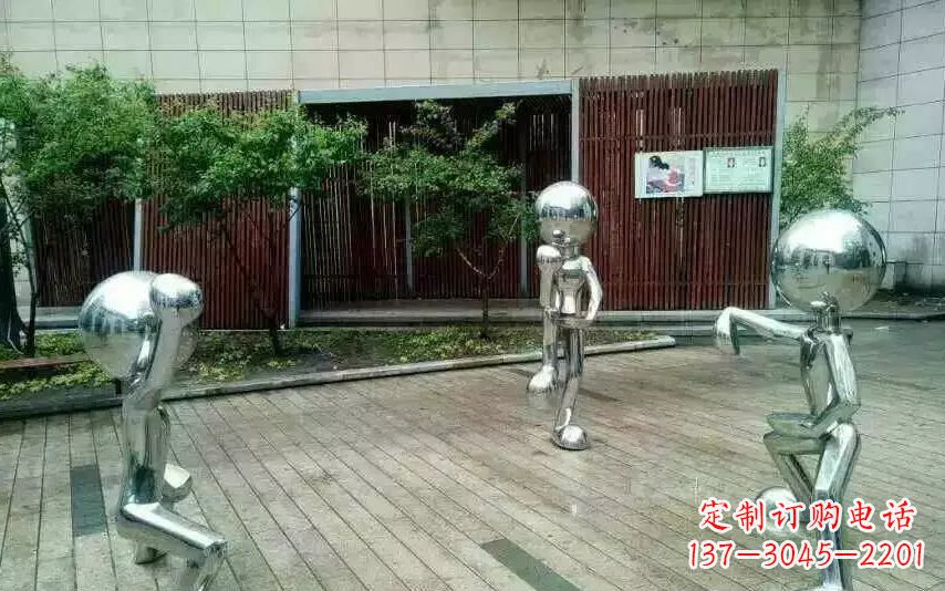 徐州不锈钢抽象儿童景观雕塑