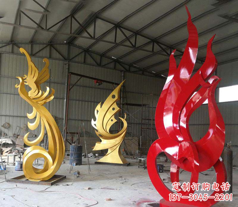 徐州不锈钢抽象凤凰雕塑