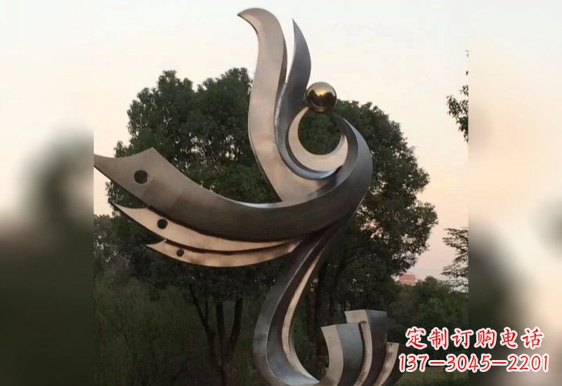 徐州不锈钢抽象凤凰雕塑2