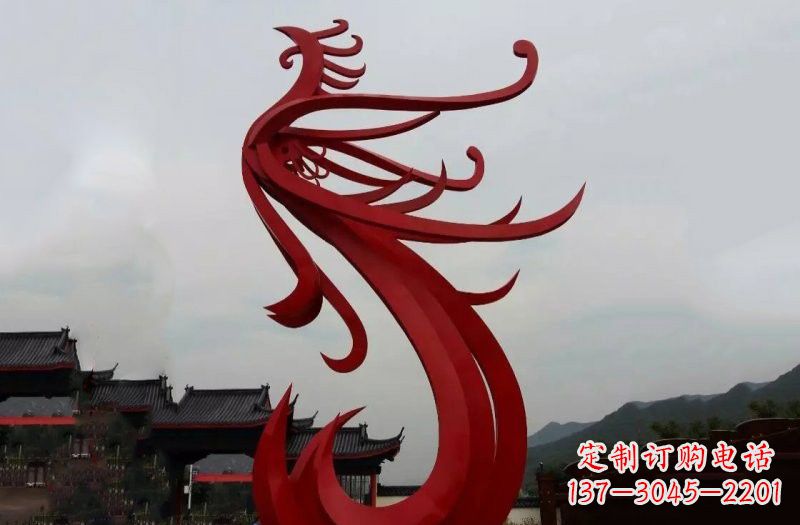 徐州不锈钢抽象凤凰雕塑222