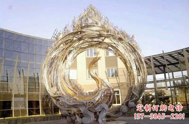 徐州不锈钢抽象凤凰涅槃雕塑