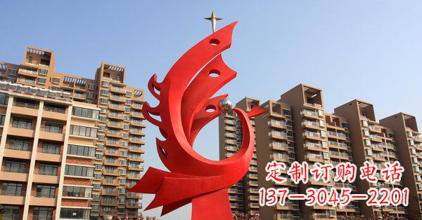 徐州不锈钢抽象凤凰小区雕塑