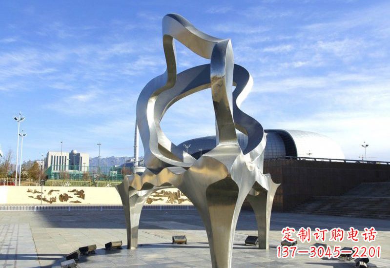徐州不锈钢抽象钢琴雕塑