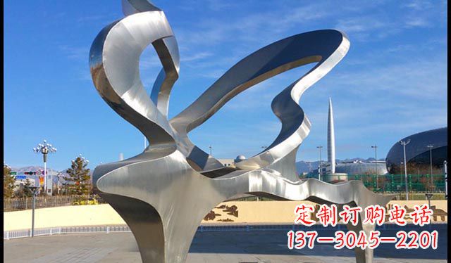 徐州不锈钢抽象钢琴雕塑1