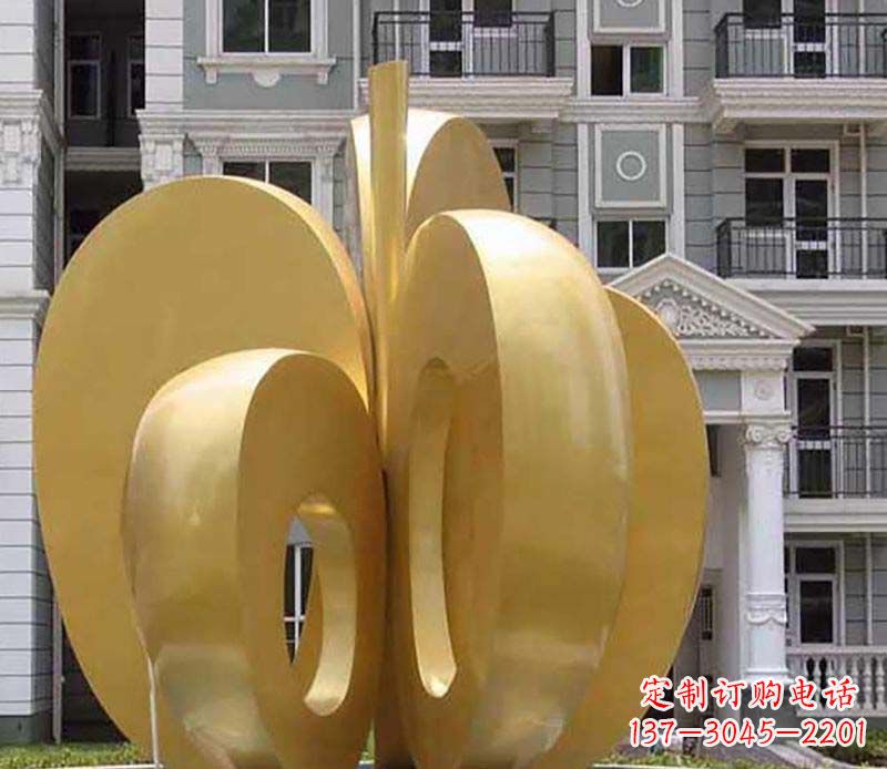 徐州不锈钢抽象苹果雕塑