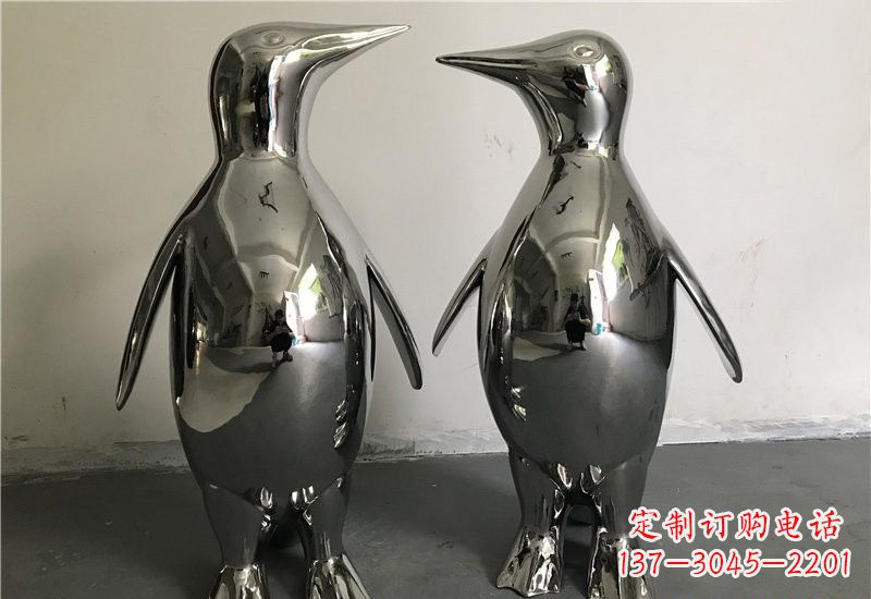 徐州不锈钢抽象企鹅雕塑