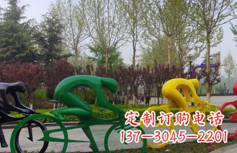徐州不锈钢抽象骑自行车人物雕塑