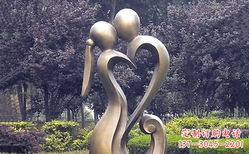 徐州不锈钢抽象情侣公园雕塑