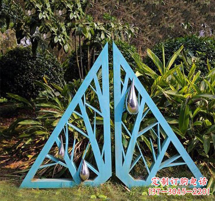 徐州不锈钢抽象树枝和水滴雕塑