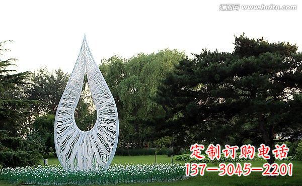徐州不锈钢抽象水滴雕塑