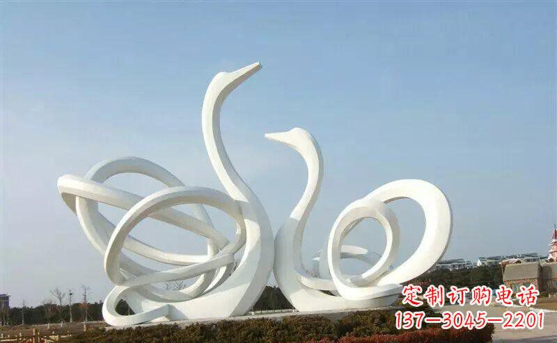 徐州不锈钢抽象天鹅雕塑 (4)