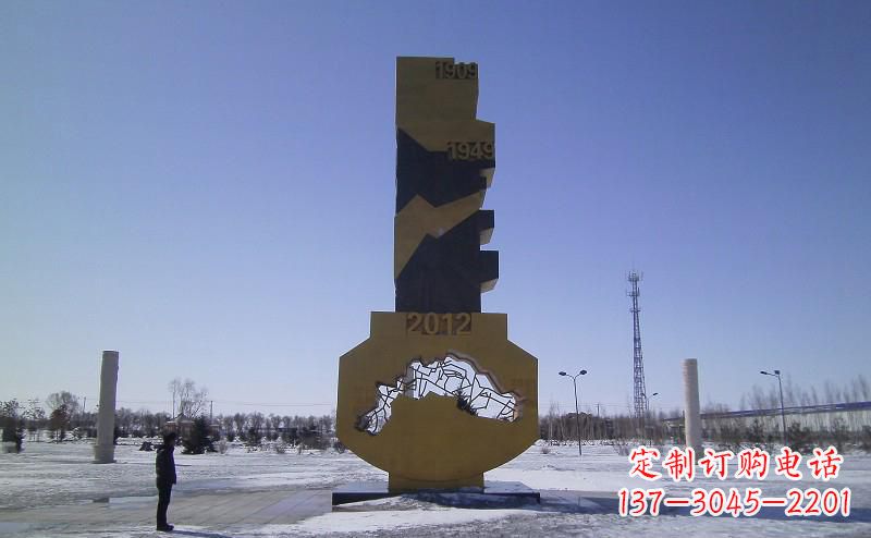 徐州不锈钢抽象钥匙雕塑 (2)
