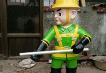 徐州玻璃钢消防员雕塑——让爱与勇气永恒